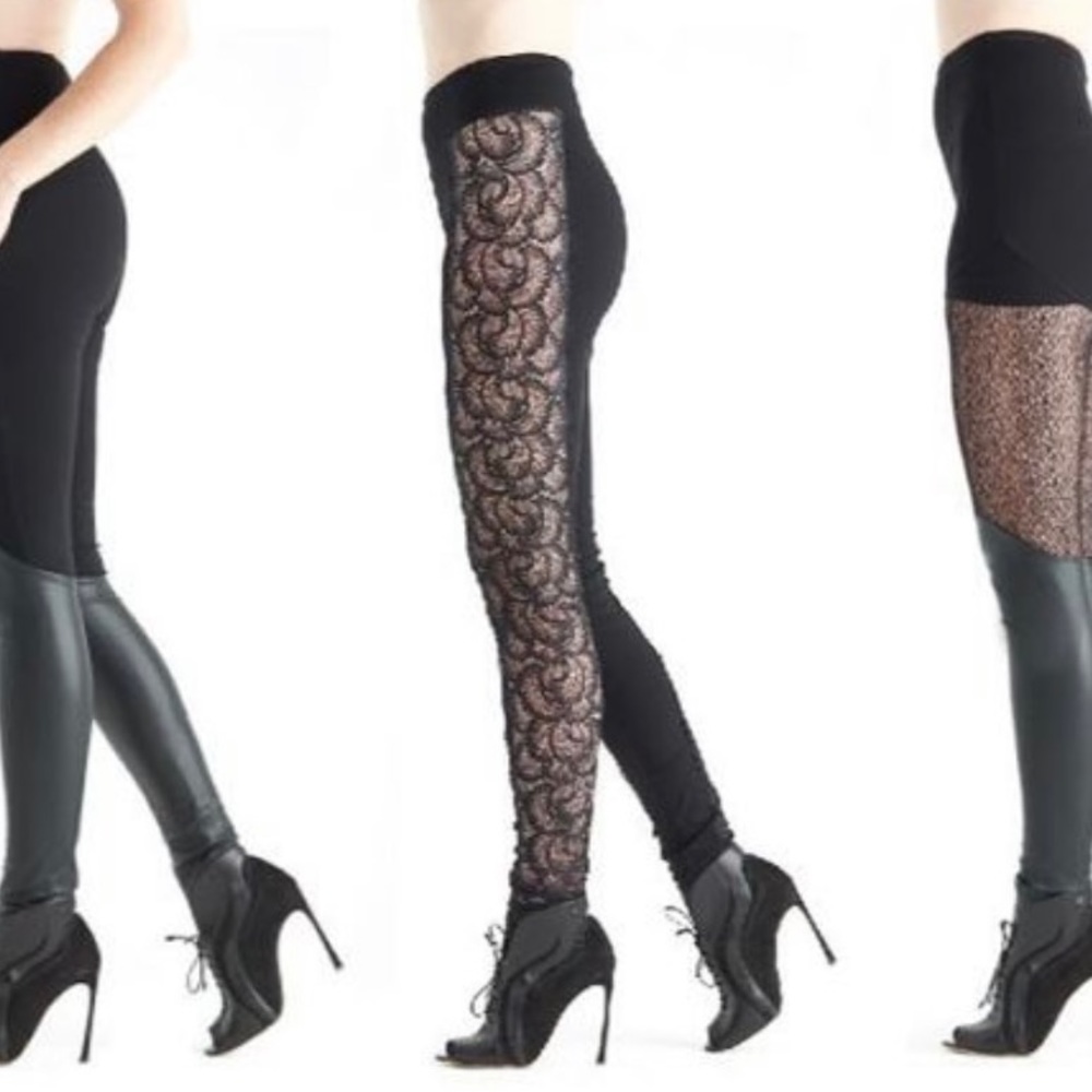 Black Lace RARE Lace Leggings - Picture 2 of 14